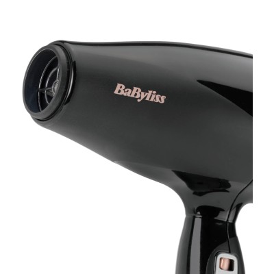 Фен Babyliss Air Power Pro, 2300Вт, 3 режими, дифузор, іоніз-я, хол. обдув, кераміка, чорно-рожевий (6716DE)