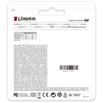 Флеш-накопичувач USB3.2 256GB Kingston DataTraveler Kyson (DTKN/256GB) Silver/Black