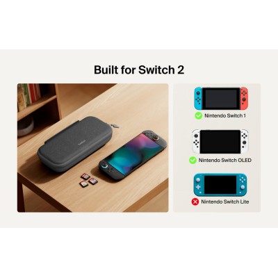 Чохол Belkin із акумулятором 10000мА·год для Nintendo Switch 2 (ENA001HQCH-V2) Charcoal