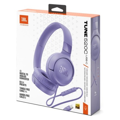 Навушники JBL Tune 520C USB-C (JBLT520CPUR) Purple