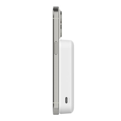 Акумулятор портативний літій-іонний Power Bank Belkin 8000мА·год, 15Вт, MagSafe Qi2, білий