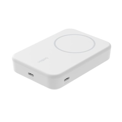 Акумулятор портативний літій-іонний Power Bank Belkin 8000мА·год, 15Вт, MagSafe Qi2, білий