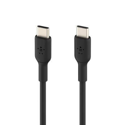 Кабель USB-C > USB-C заряджання/синхронізації Belkin 2м, 60Вт, Type-C, PVC, чорний (CAB003BT2MBK)