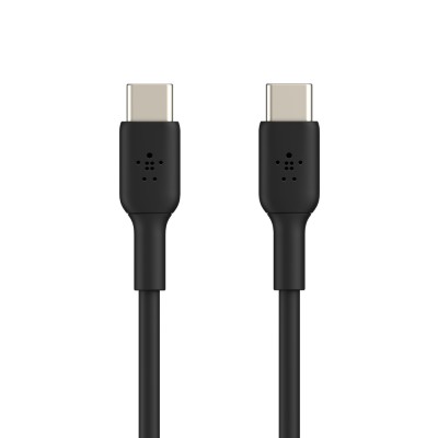 Кабель USB-C > USB-C заряджання/синхронізації Belkin 2м, 60Вт, Type-C, PVC, чорний (CAB003BT2MBK)