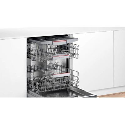 Посудомийна машина Bosch вбудовувана, 14компл., A++, 60см, дисплей, 3й кошик, білий (SMV4HCX40K)