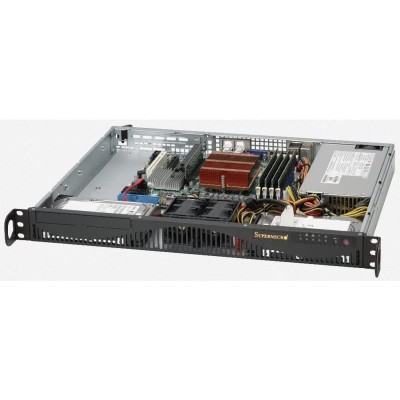 Серверний корпус 1U 350W BLACK CSE-512F-350B1 SUPERMICRO