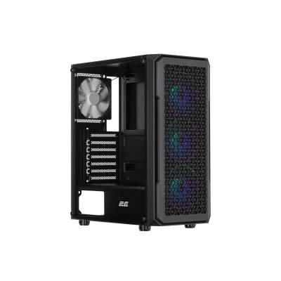 Корпус 2E GAMING Hexagon G338 без БЖ 2xUSB3.0, 1xUSBType-C, 3x120мм ARGB, 1x120мм, VGA 330мм, LCS ready, HUB, TG Side Panel, ATX