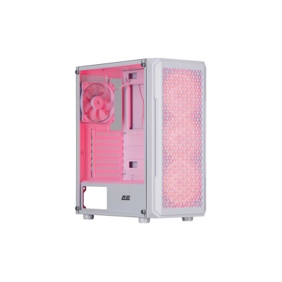 Корпус 2E GAMING Hexagon G338W без БЖ 2xUSB3.0, 1xUSBType-C, 3x120мм ARGB, 1x120мм, VGA 330мм, LCS ready, HUB, TG Side Panel, AT