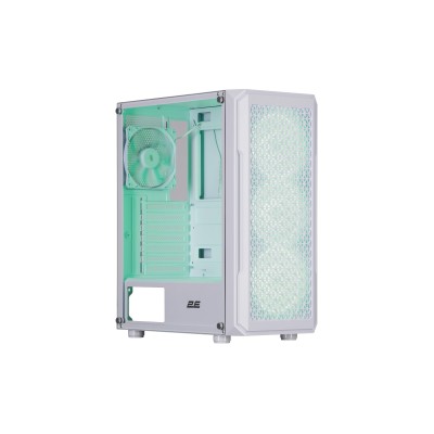 Корпус 2E GAMING Hexagon G338W без БЖ 2xUSB3.0, 1xUSBType-C, 3x120мм ARGB, 1x120мм, VGA 330мм, LCS ready, HUB, TG Side Panel, AT