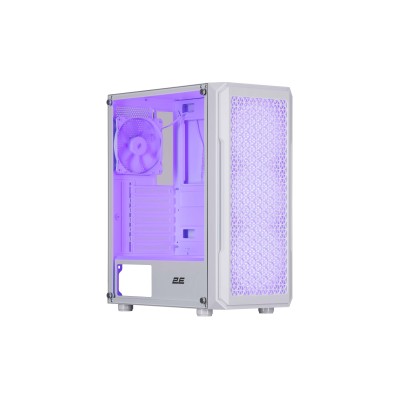 Корпус 2E GAMING Hexagon G338W без БЖ 2xUSB3.0, 1xUSBType-C, 3x120мм ARGB, 1x120мм, VGA 330мм, LCS ready, HUB, TG Side Panel, AT