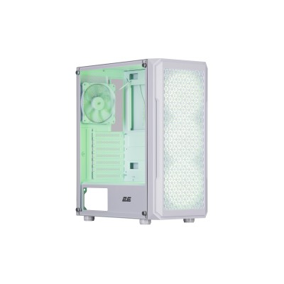 Корпус 2E GAMING Hexagon G338W без БЖ 2xUSB3.0, 1xUSBType-C, 3x120мм ARGB, 1x120мм, VGA 330мм, LCS ready, HUB, TG Side Panel, AT