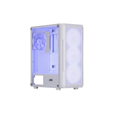 Корпус 2E GAMING Hexagon G338W без БЖ 2xUSB3.0, 1xUSBType-C, 3x120мм ARGB, 1x120мм, VGA 330мм, LCS ready, HUB, TG Side Panel, AT