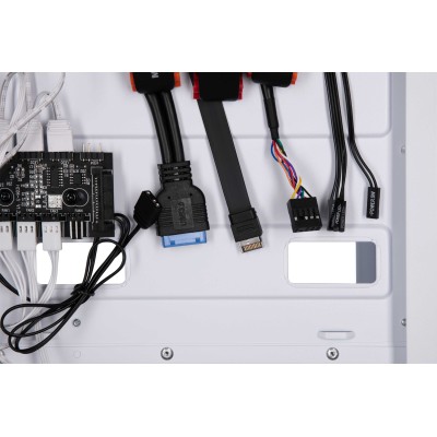 Корпус 2E GAMING Hexagon G338W без БЖ 2xUSB3.0, 1xUSBType-C, 3x120мм ARGB, 1x120мм, VGA 330мм, LCS ready, HUB, TG Side Panel, AT