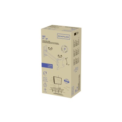 Кріплення ТВ поворотне Simpler 12ET 18-28"