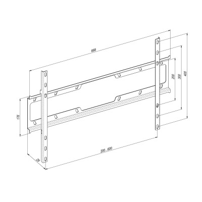 Кронштейн ТВ фіксоване Simpler 68EP 40-80"