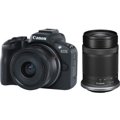 Цифр. фотокамера Canon EOS R50 + RF-S 18-45 IS STM + RF-S 55-210 IS STM Black Цифр. фотокамера Canon EOS R50 + RF-S 18-45 IS STM + RF-S 55-210 IS STM Black