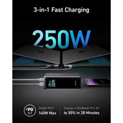 зовн. акум. ANKER Prime - 27650 mAh 250W PD (Чорний)