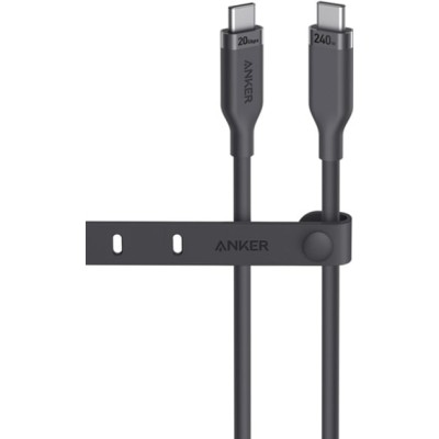 кабель ANKER USB-C to USB-C - 0.9m 240W 20 Gbps 4K Video Tranfer Bio-Nylon (Чорний)