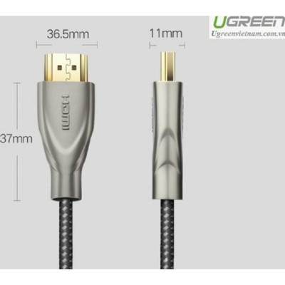 Кабель UGREEN HD131 HDMI - HDMI Carbon Fiber Zinc Alloy Cable 3m Grey Кабель UGREEN HD131 HDMI - HDMI Carbon Fiber Zinc Alloy Cable 3m Grey