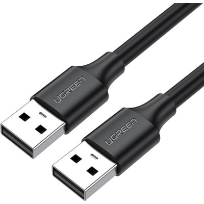 Кабель UGREEN US102 USB 2.0 A Male To A Male Cable 1.5m Black (10310)