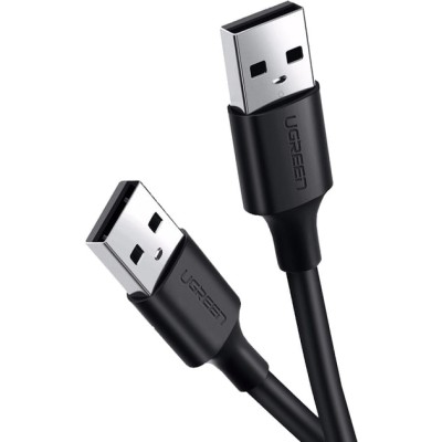 Кабель UGREEN US102 USB 2.0 A Male To A Male Cable 1.5m Black (10310)