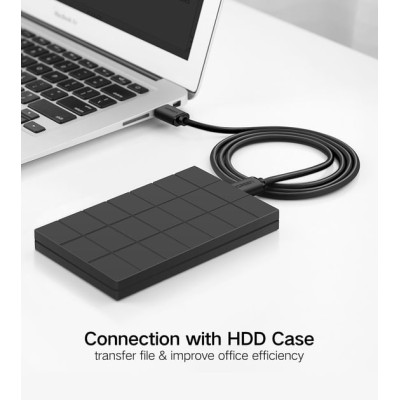 Кабель UGREEN US102 USB 2.0 A Male To A Male Cable 1.5m Black (10310)