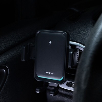 Автомобільний тримач з Бездротовим ЗП Proove Sonic Pro 15W (WHSP15002001) black