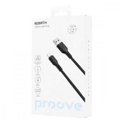 Кабель Proove Rebirth USB to Lightning 2.4A (1m) (CCRE12001111) green