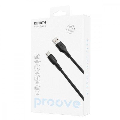 Кабель Proove Rebirth USB to Type-C 2.4A (1m) (CCRE27001211) green