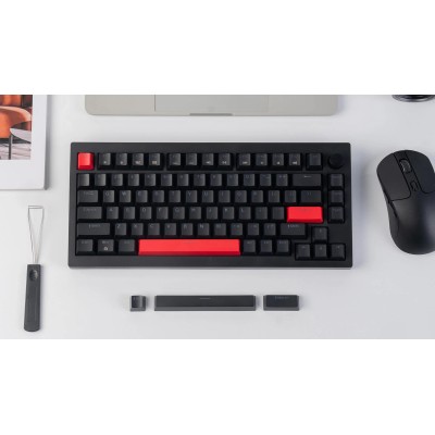 Клавіатура механічна Lemokey X4 84Key, Keychron Brown, USB-A, QMK/VIA, Hot-Swap, EN/UKR, RGB, чорний