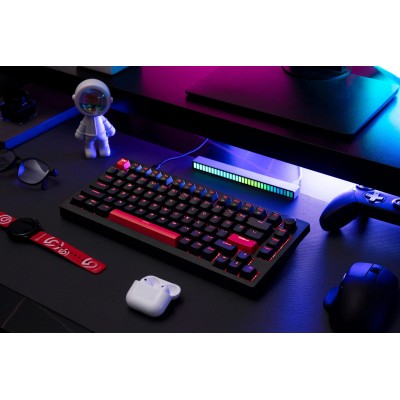 Клавіатура механічна Lemokey X4 84Key, Keychron Brown, USB-A, QMK/VIA, Hot-Swap, EN/UKR, RGB, чорний