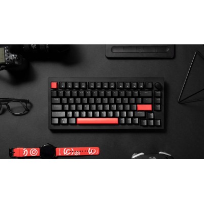 Клавіатура механічна Lemokey X4 84Key, Keychron Brown, USB-A, QMK/VIA, Hot-Swap, EN/UKR, RGB, чорний