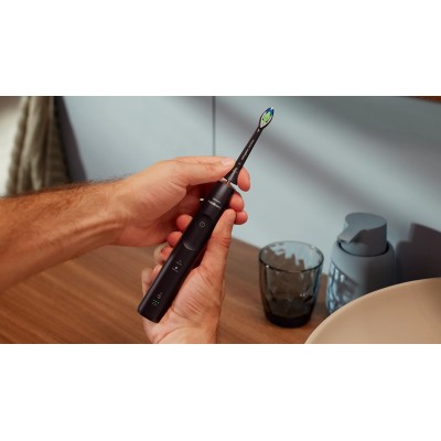 Щітка зубна електр. Philips, Sonicare 5500 Series, 62т. колив/хв, насадок-1, чорний (HX7111/01)
