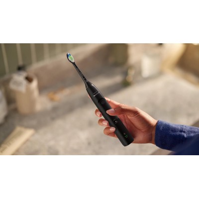 Щітка зубна електр. Philips, Sonicare 5500 Series, 62т. колив/хв, насадок-1, чорний (HX7111/01)