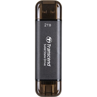 ssd зовнішній TRANSCEND 2TB ESD310C, USB 10Gbps, Type C/A Сірий