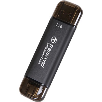 ssd зовнішній TRANSCEND 2TB ESD310C, USB 10Gbps, Type C/A Сірий