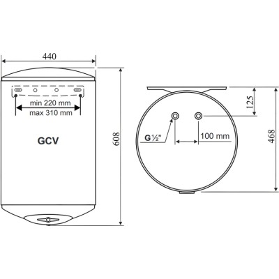 Водонагрівач TESY GCV 504416D B14 TBRC / ANTICALC 50 V