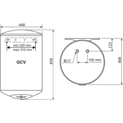 Водонагрівач TESY GCV 804424D B14 TBRC / ANTICALC 80 V