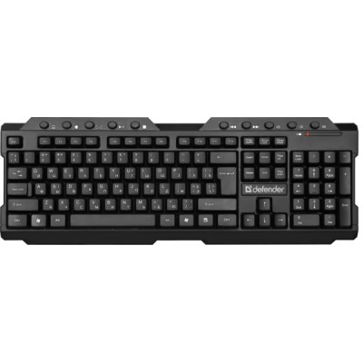 Клавіатура DEFENDER (45189) Element HB-195 USB UKR чорний, безпровідна