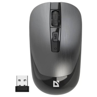 Миша DEFENDER (52993) Wave MM-995, 4D, 800-1600dpi, GRAY, wireless, silent