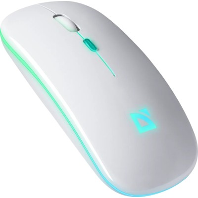 Миша DEFENDER (52998) Touch MM-997, 2.4+BT, RGB, 500mAh, WHITE, wireless, silent