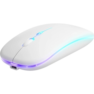 Миша DEFENDER (52998) Touch MM-997, 2.4+BT, RGB, 500mAh, WHITE, wireless, silent
