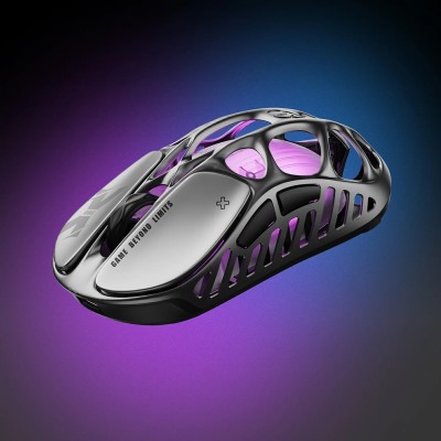 Миша GravaStar Mercury X Pro, 8K, BT/WL/USB-A, RGB, сірий