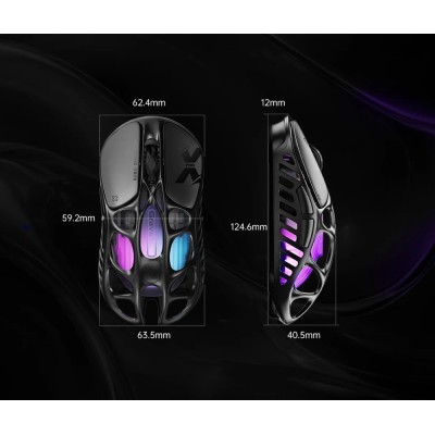 Миша GravaStar Mercury X Pro, 8K, BT/WL/USB-A, RGB, чорний Миша GravaStar Mercury X Pro, 8K, BT/WL/USB-A, RGB, чорний