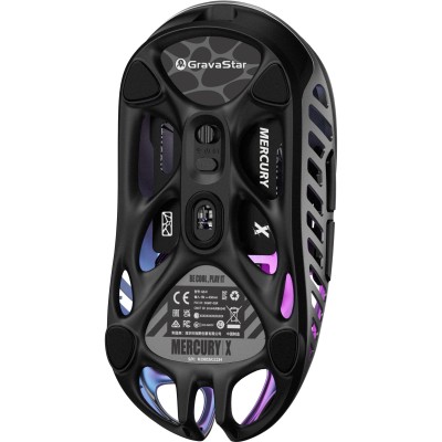 Миша GravaStar Mercury X, BT/WL/USB-A, RGB, сірий Миша GravaStar Mercury X, BT/WL/USB-A, RGB, сірий