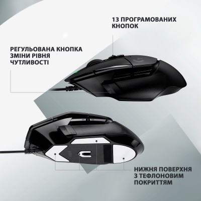 Миша LOGITECH G502 X, Black, USB (910-006138)