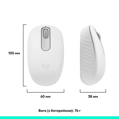Миша LOGITECH M196 Bluetooth - OFF WHITE (L910-007460)
