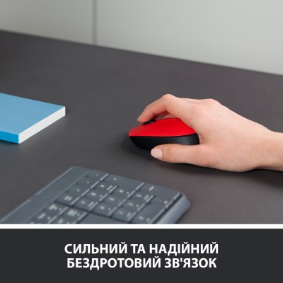 Миша LOGITECH Wireless Mouse M171 червоний Миша LOGITECH Wireless Mouse M171 червоний