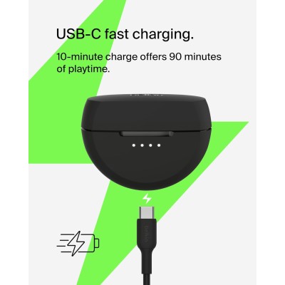 Навушники TWS Belkin Soundform Rhythm True Wireless (AUC012BTBK) чорний