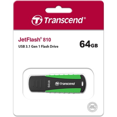 Накопичувач Transcend 64GB USB 3.1 Type-A JetFlash 810 Rugged (TS64GJF810)